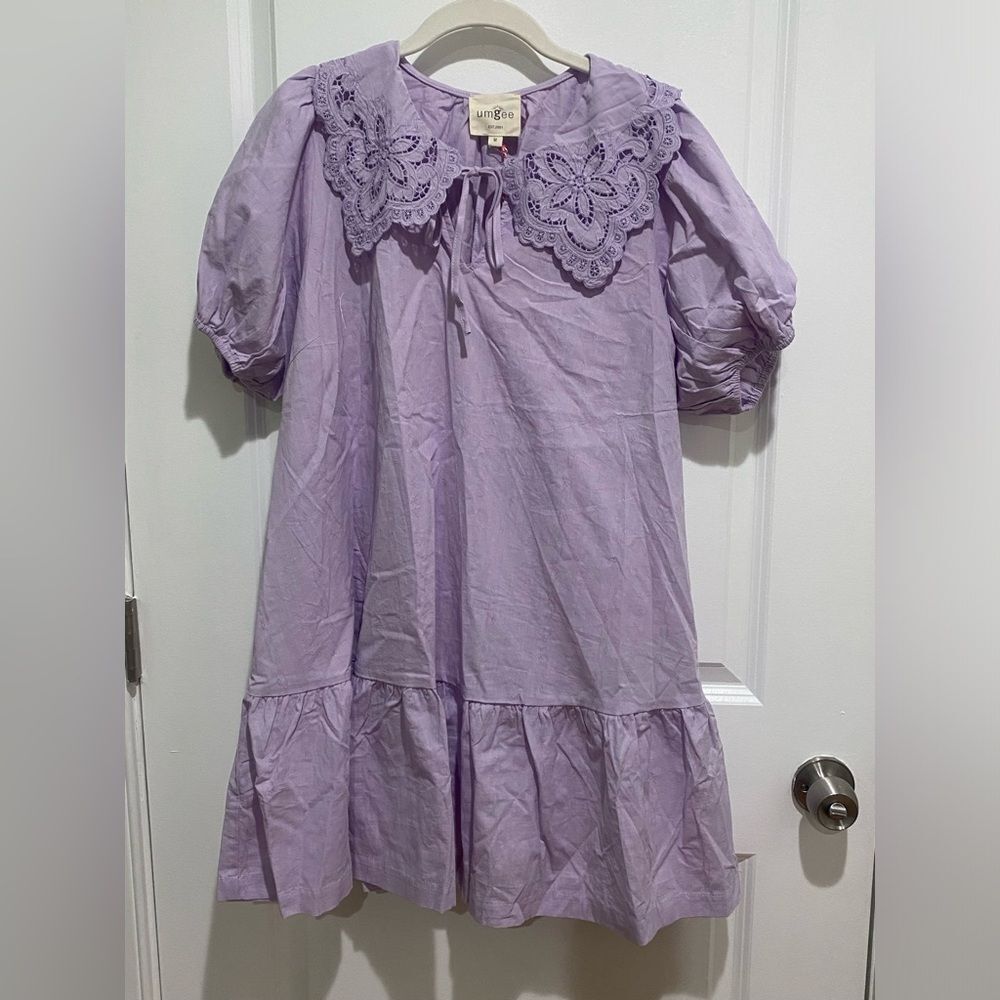 Umgee Lavender Ruffle Tie-Front Mini Dress - Picture 3 of 5
